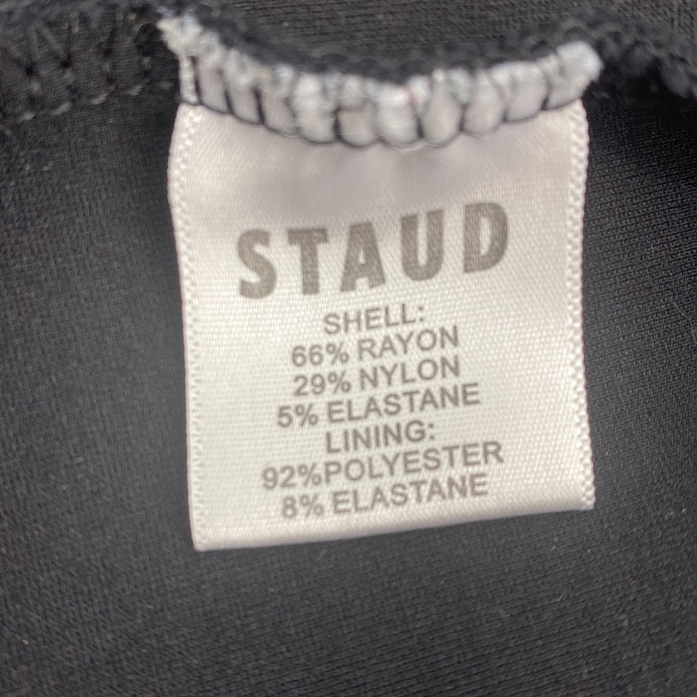 STAUD Mini Sutton Layered Tank Top T Shirt Black and White Mini Dress 90s grunge - Picture 6 of 11
